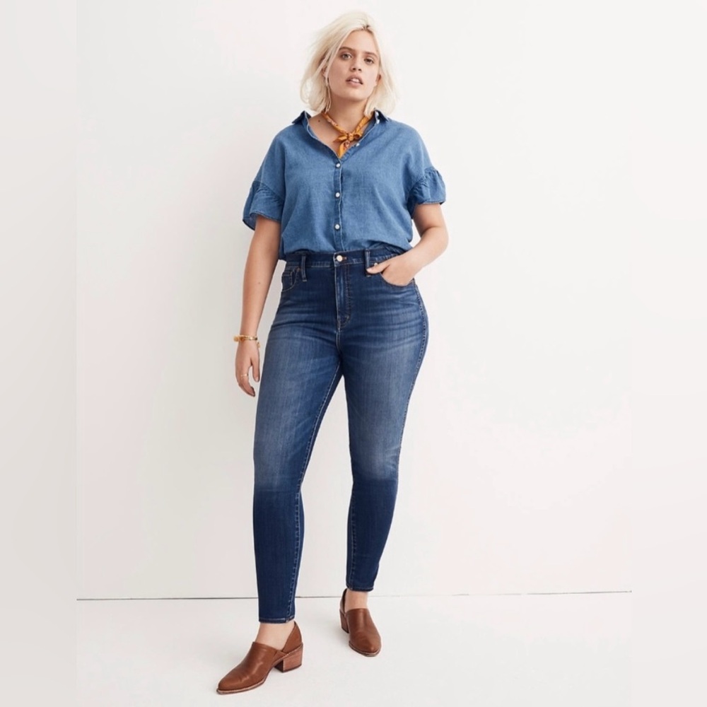 Madewell 10" High-Rise Skinny Jeans in Danny Wash: TENCEL™ Denim Edition…